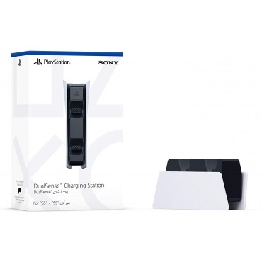 Sony Station de chargement DualSense PS5, Chargeur de Manette PlayStation 5 Officielle, Couleur : Bicolore (blanc et noir) --ps5.tn
